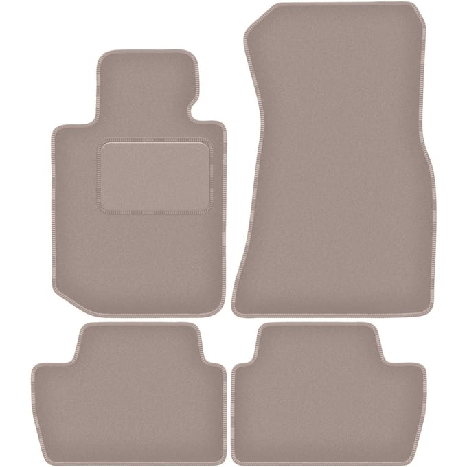 Beige velours vloermatten voor: BMW 2 G42 Coupé (2021-2022)