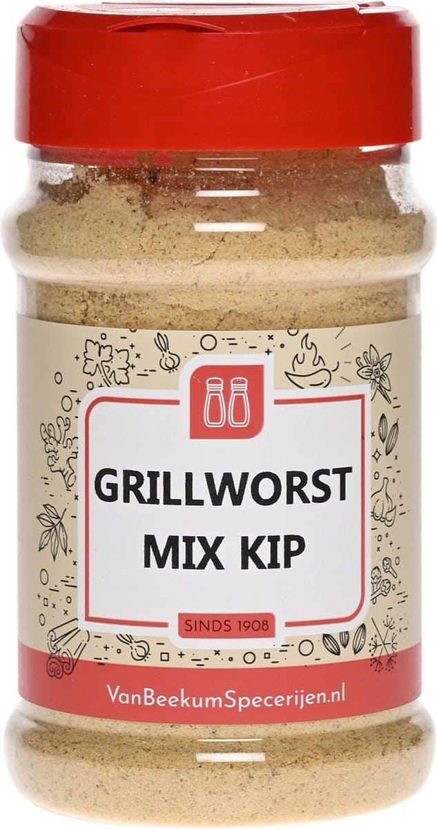 Van Beekum Specerijen - Grillworst Mix Kip - Strooibus 130 Gram