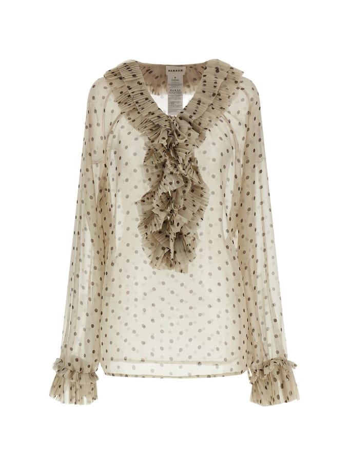parosh blauwe bal vrouw beige