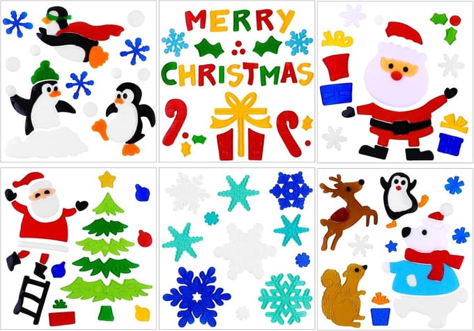 Kerst Raamstickers Zelfklevend Feestelijke Decoratie