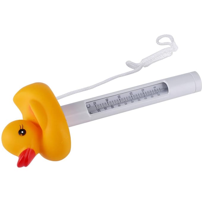 Thermomètre d'eau flottant mini dessin animé pour piscine, spas, aquarium, canard white