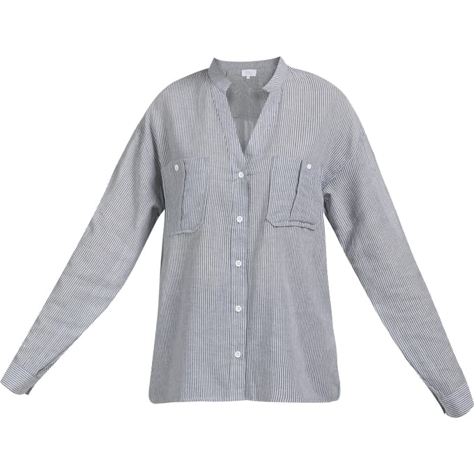 usha overhemdblouse Dames marine gestreept