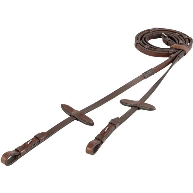 Rubberteugel met stops Zwart - Shetland | Teugels paard