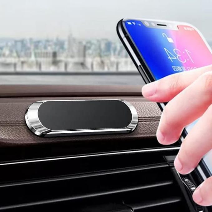 LuxeBass Telefoonhouder - Magnetisch - Universeel - Ventilatie - Autohouder - Grijs - LB-435