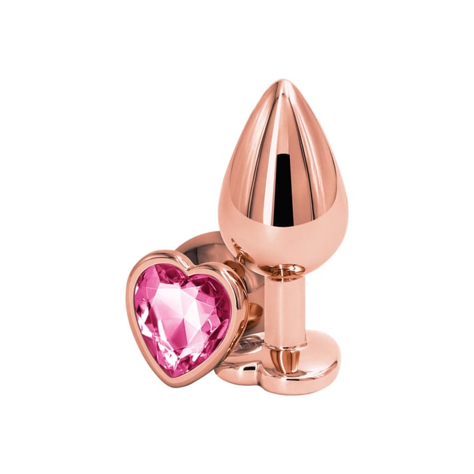 Buttplug met Roze Steen M - Rose*
