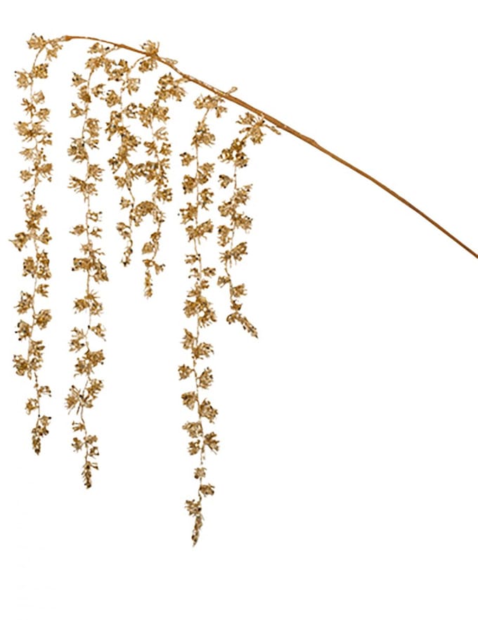 ARTYFETES - Champagne glitter takslinger 97 cm voor Kerst