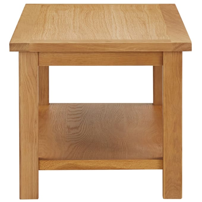vidaXL - Salontafel - 90x45x40 - cm - massief - eikenhout