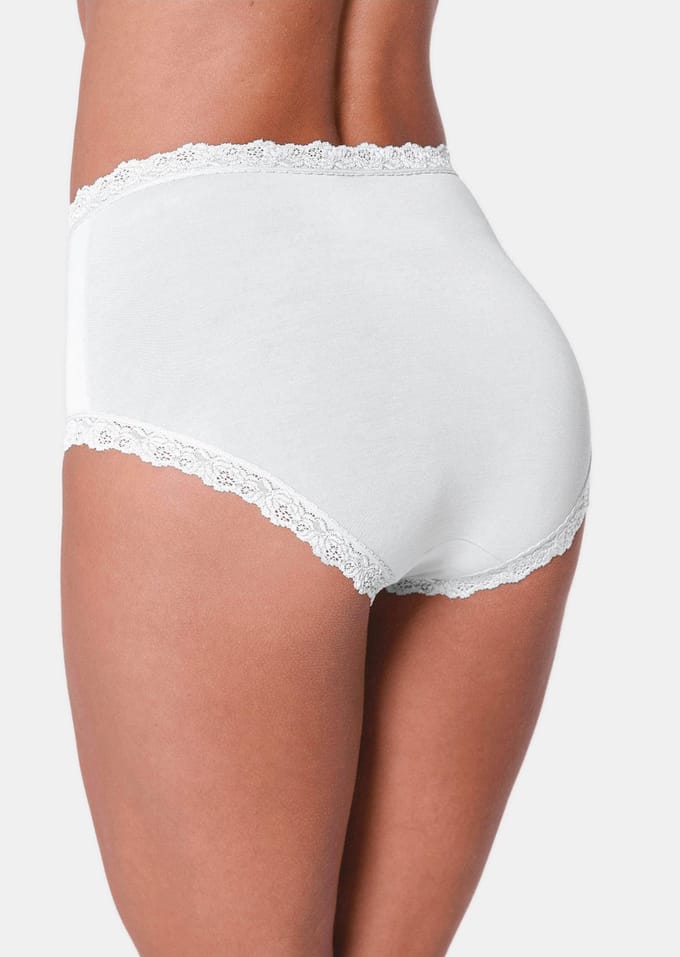 Drie tailleslips - wit - Gr. 38 van Goldner Fashion