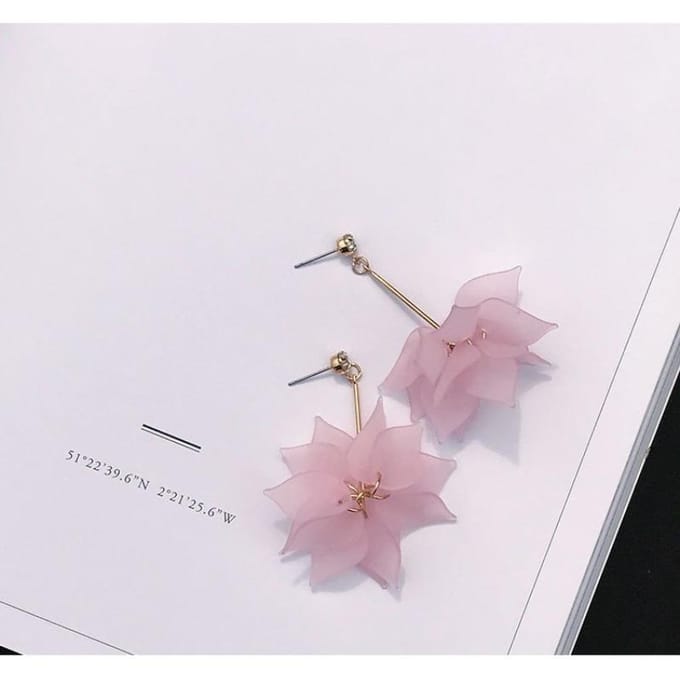 1 Paire de Boucles d'Oreilles Pendantes en Forme de Pétale, Accessoires de Boucles d'Oreilles Mode pour le Quotidien vert