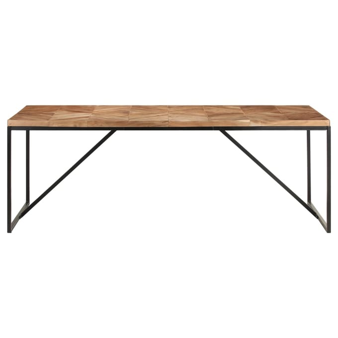 vidaXL - Eettafel - 200x90x76 - cm - massief - acaciahout - en - mangohout