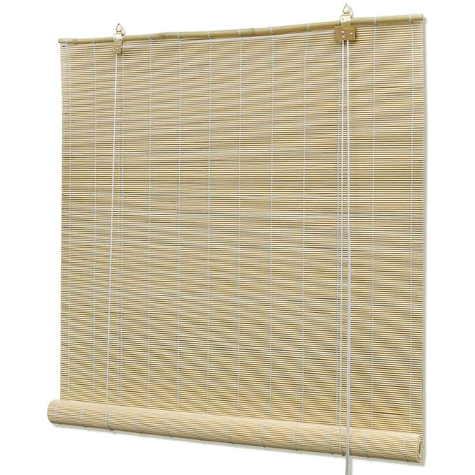 vidaXL - Rolgordijn - 80x160 - cm - bamboe - natuurlijk