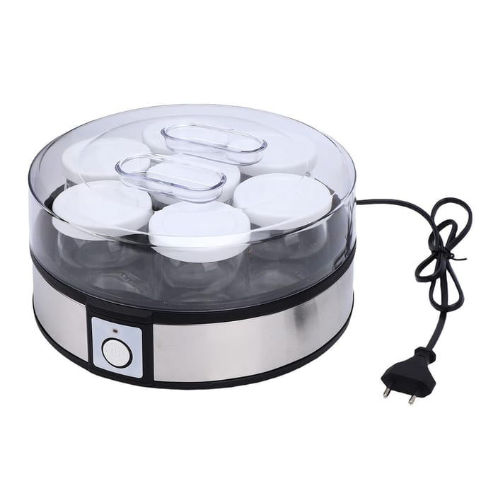 Elektrische Yoghurtmaker 20W Roestvrij Staal Multifunctioneel Draagbaar Zelfgemaakte Yoghurtmachine voor Jam Puddings gray