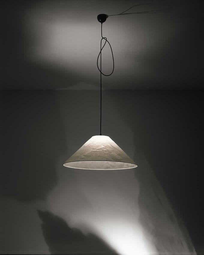 Ingo Maurer - Knitterling - pendellamp - zonder papierafdekking - 200 cm - wit