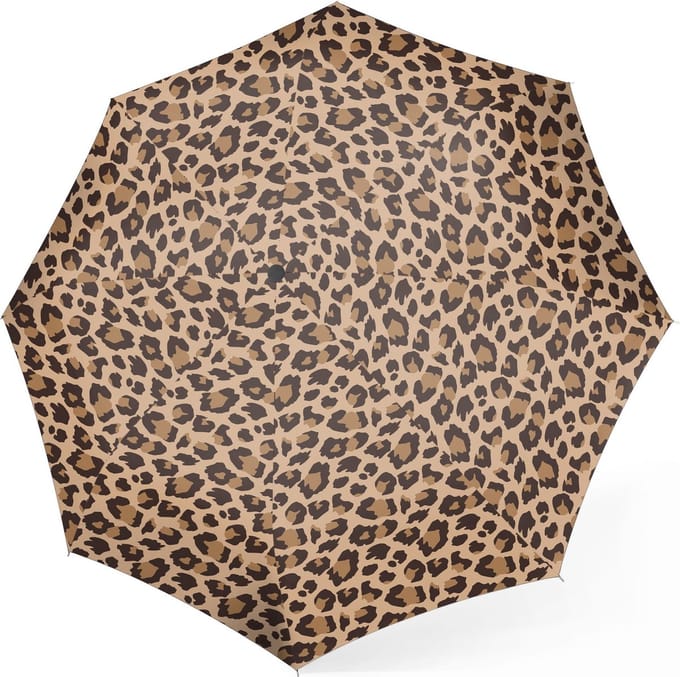 Reisenthel Umbrella Pocket Duomatic Opvouwbare Paraplu - ø 97 cm - Leo Macchiato Bruin