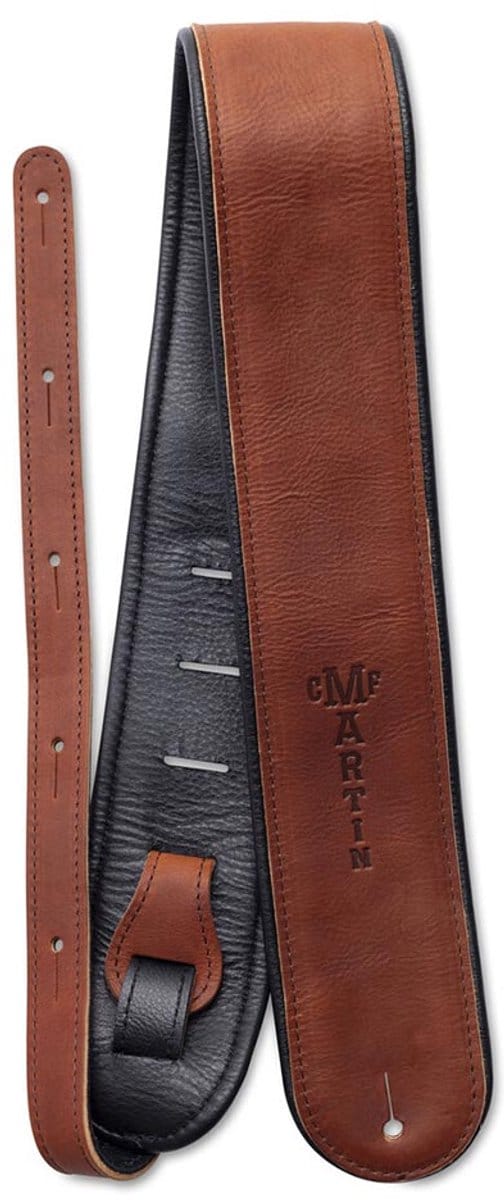Martin 18A0028 Deluxe Brown Rolled Strap Gitaarband