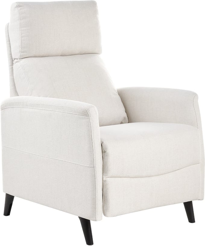 SELVIK - Relaxfauteuil - Gebroken wit - Polyester