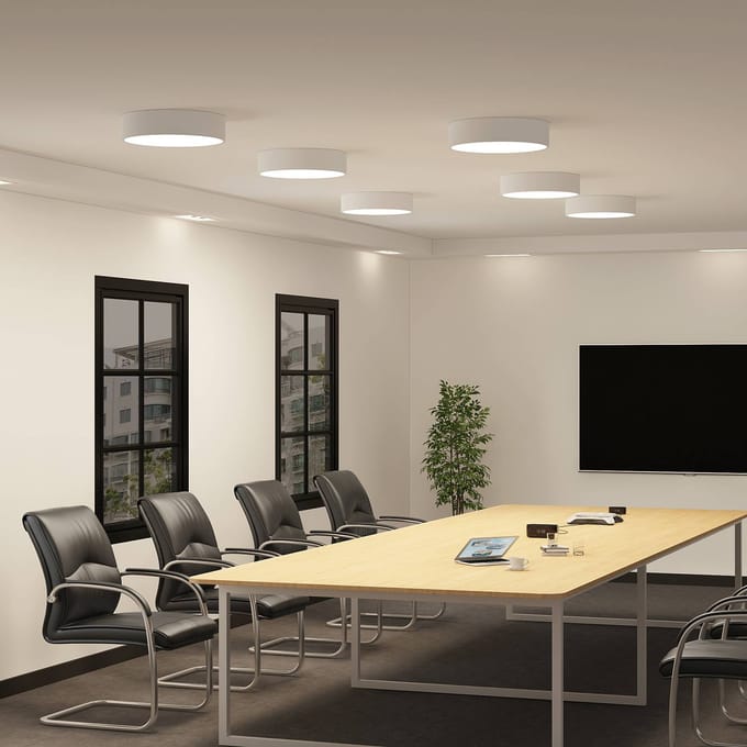 Arcchio - LED plafondlamp - 1licht - Metaal, acryl - H: 10 cm - wit - Inclusief lichtbron
