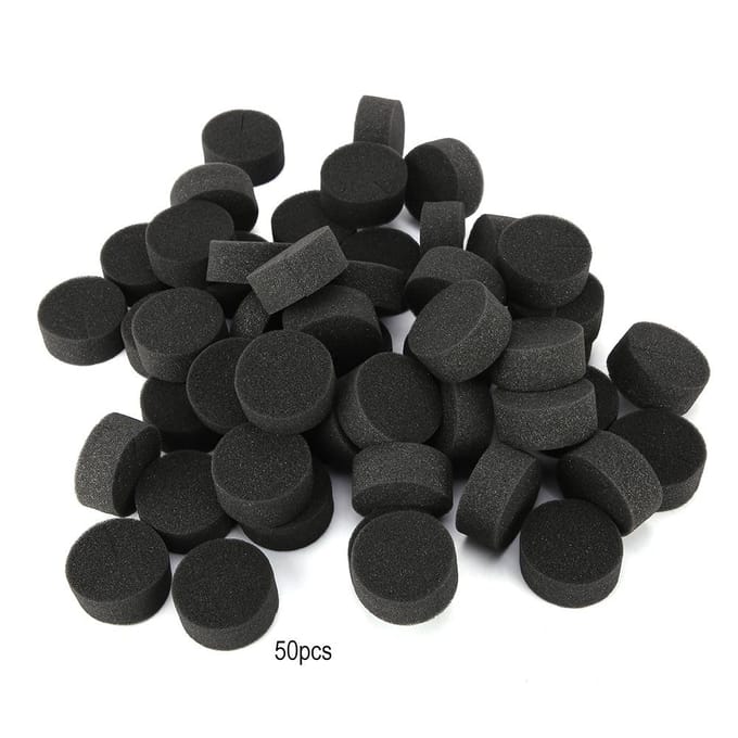 50 stuks Aardeloze Hydroponische Spons Planten Zaailing Sponzen voor Kas (Zwart) zwart