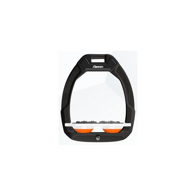 Veiligheidsstijgbeugels Plat Ultra Grip Zwart/Wit/Oranje Flex-On Safe-On