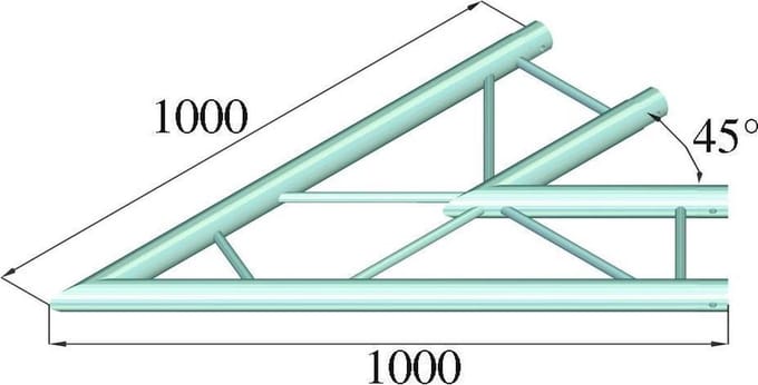ALUTRUSS BILOCK BQ2-PAC19H 2-way Corner 45°