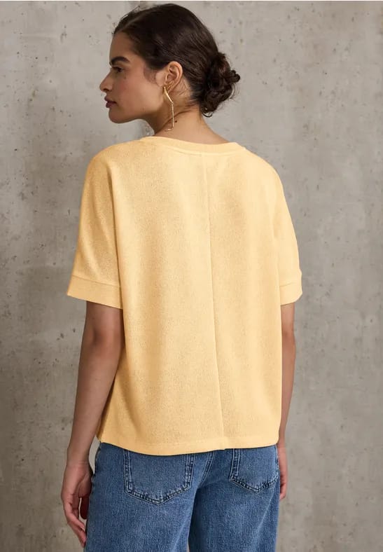 Shirt met gebreide look