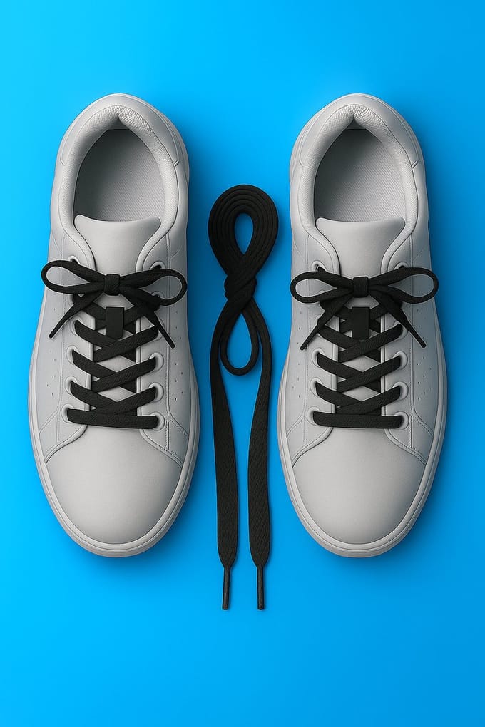1 paar sneaker veters 60 cm zwart