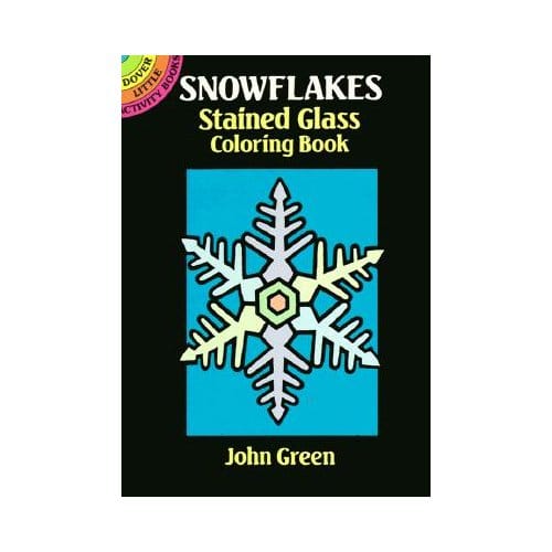 Snowflakes Stained Glass Colouring Book - Green, John