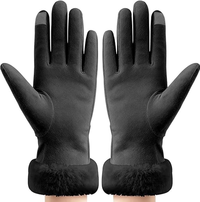Handschoenen - Dames - Warme Handschoenen - Touchscreen - zwart - One size