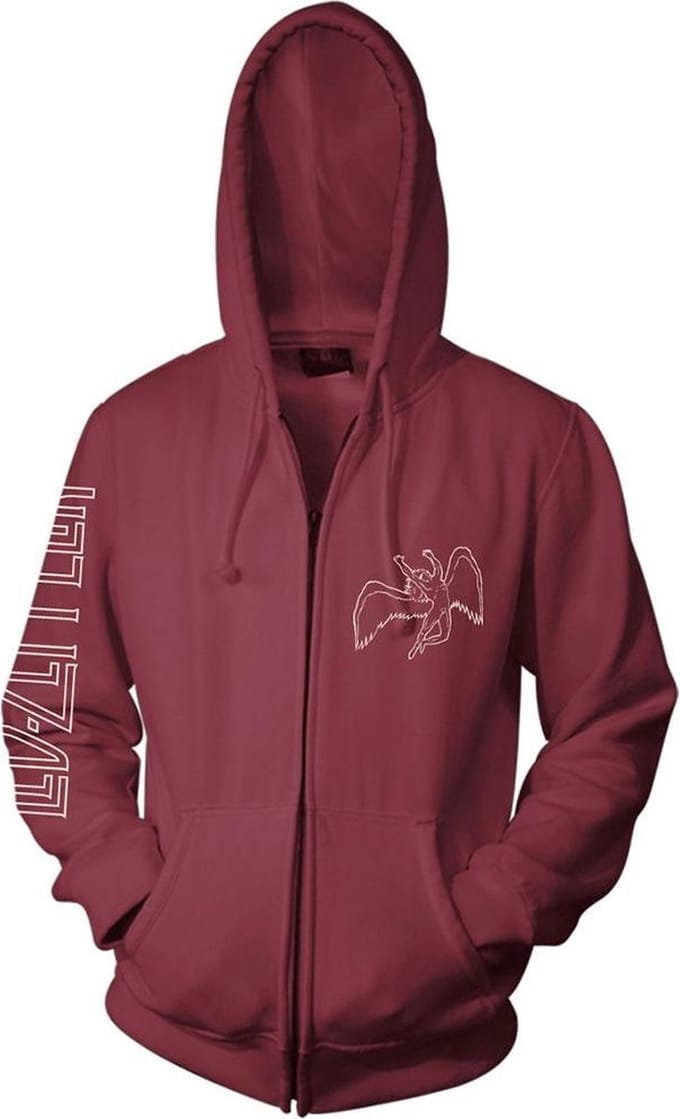 Led Zeppelin Symbols Heren Vest met capuchon - kastanjebruin - S