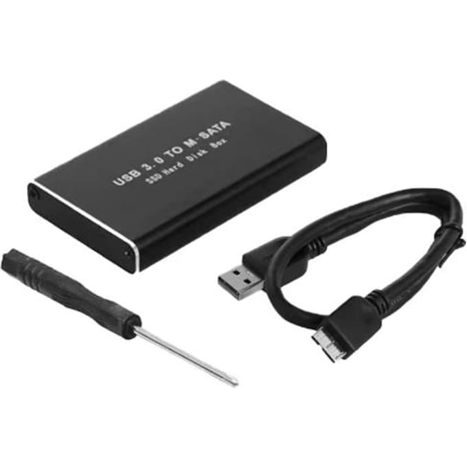 mSATA naar USB 3.0 SSD Behuizing Mini SATA USB Adapter Externe Solid State Disk Box voor PC Laptop 30x50 mSATA HD Harde Schijf gray