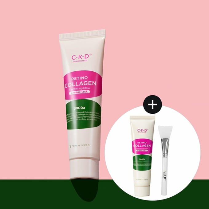 CKD Retino Collageen Small Molecule 300 Verstevigende Glow Crème Pack Speciale Set Met Kwast pink