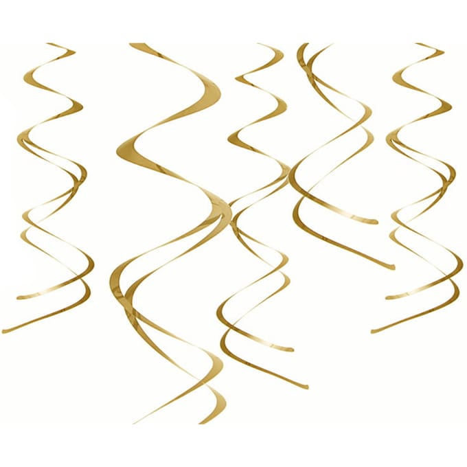 Partydeco - Swirl deco goud