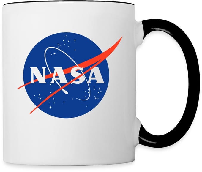 NASA klassiek logo Mok Tweekleurig