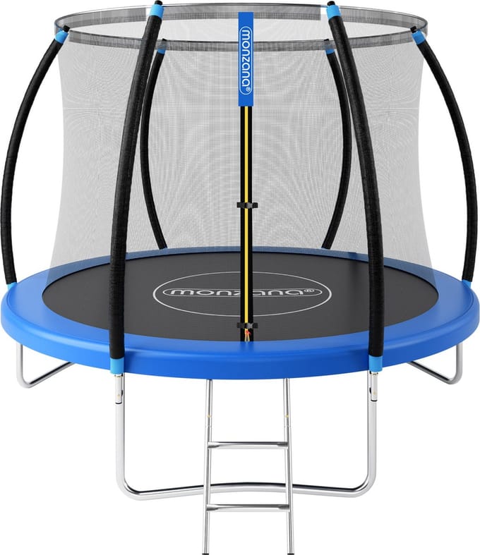 Monzana Trampoline - 244cm Incl Veiligheidsnet Rand Lader - Blauw
