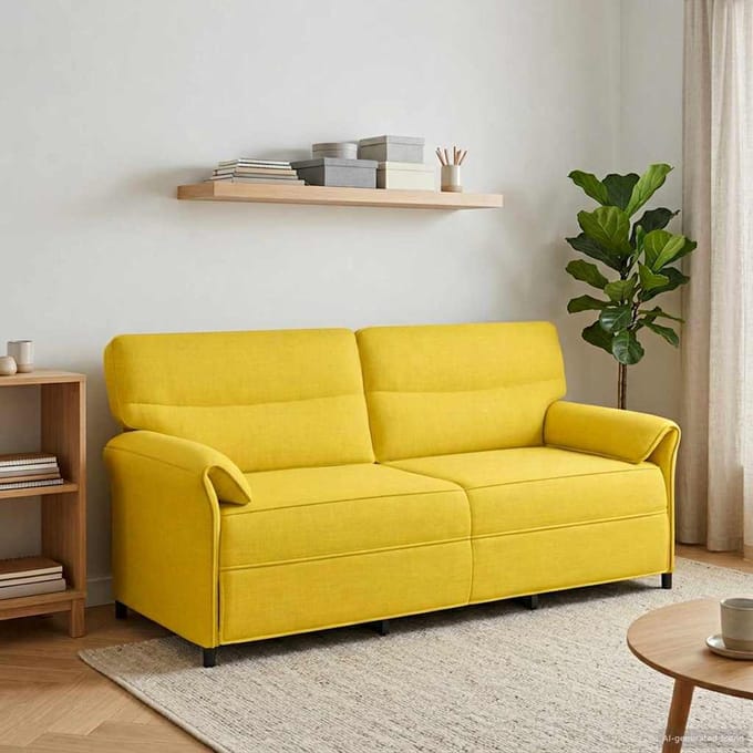 vidaXL - Bank - 100% - polyester - metalen - frame - MDF, - Multiplex
