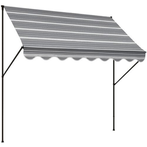 ANGERER Klemluifel (grijs-crème gestreept, 250 cm breit)
