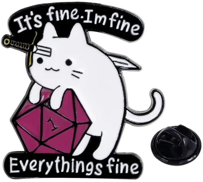 Lapi Toys - Enamel pin - Dnd pin - Metaal - Wit