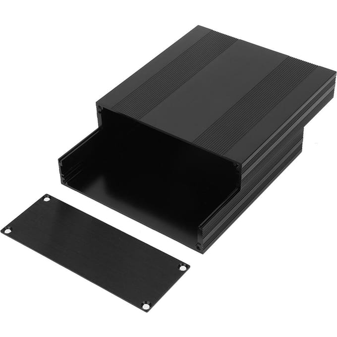 Boîtier en Aluminium Noir pour Carte de Circuit Imprimé Type Divisé DIY Boîtier pour Projet Électronique