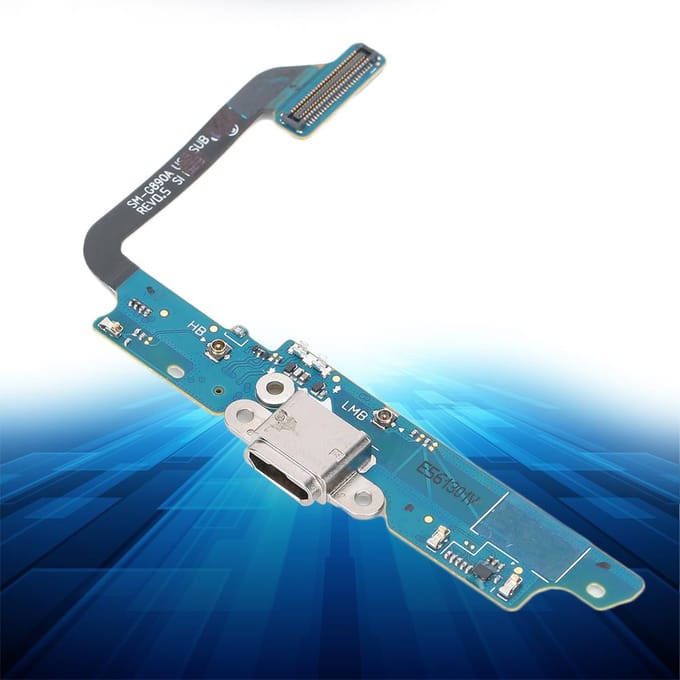USB Mobiele Telefoon Dock Connector Oplaadpoort Flex Kabel voor Samsung Galaxy S6 Active G890A gray