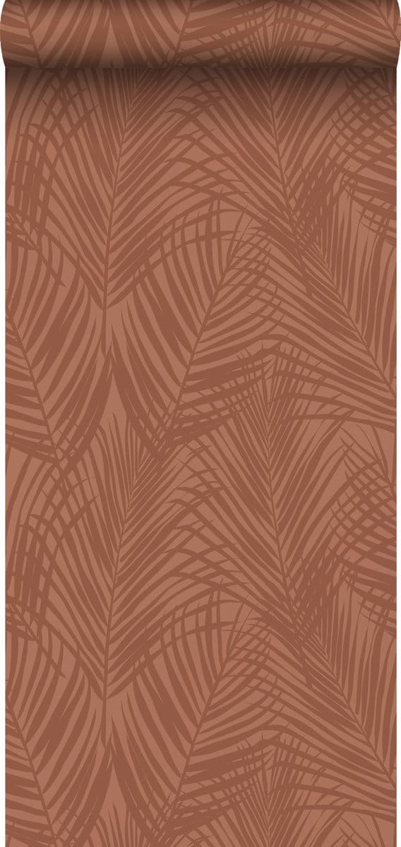 ESTAhome behang palmbladeren terracotta - 53 cm x 10.05 m - 139370