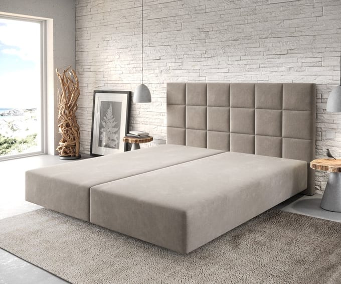 Boxspring-frame Dream-Fine microvezel beige 180x200