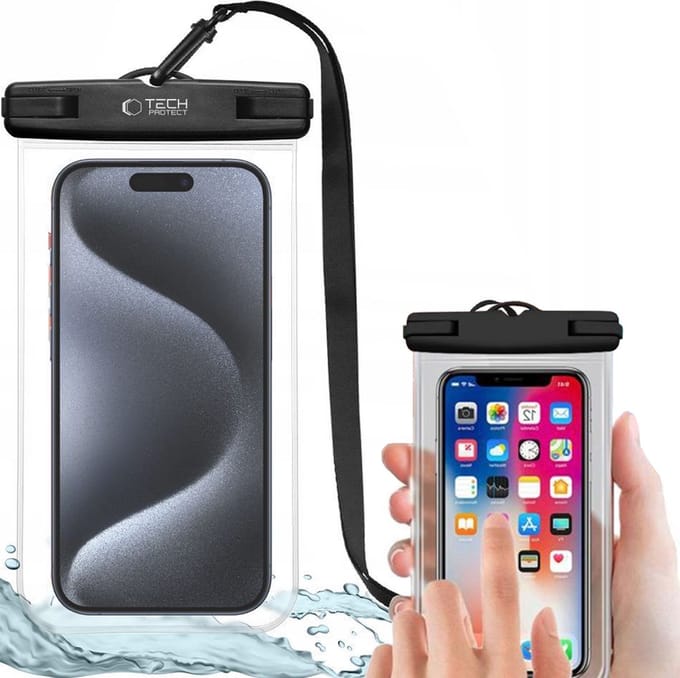 Tech-Protect UWC7 Universal Waterproof Cover for Smartphones up to 6.9" - Black