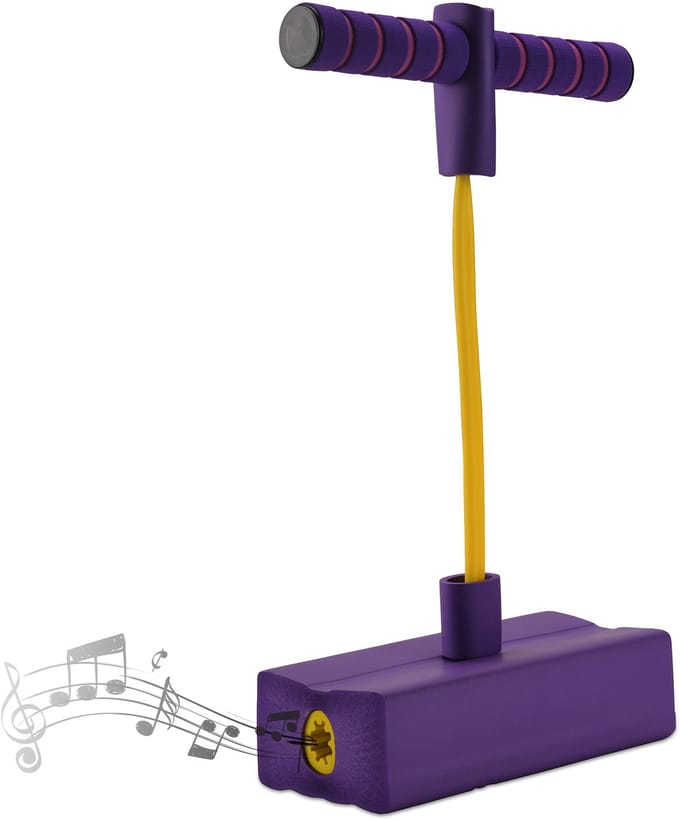 Pogo stick - kinderen - flexibel - pieper - tot 80 kg - foam - paars