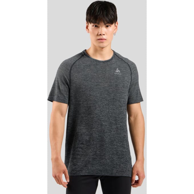 Odlo Crew Neck Essential Seamless Hardloopshirt Heren-Grijs