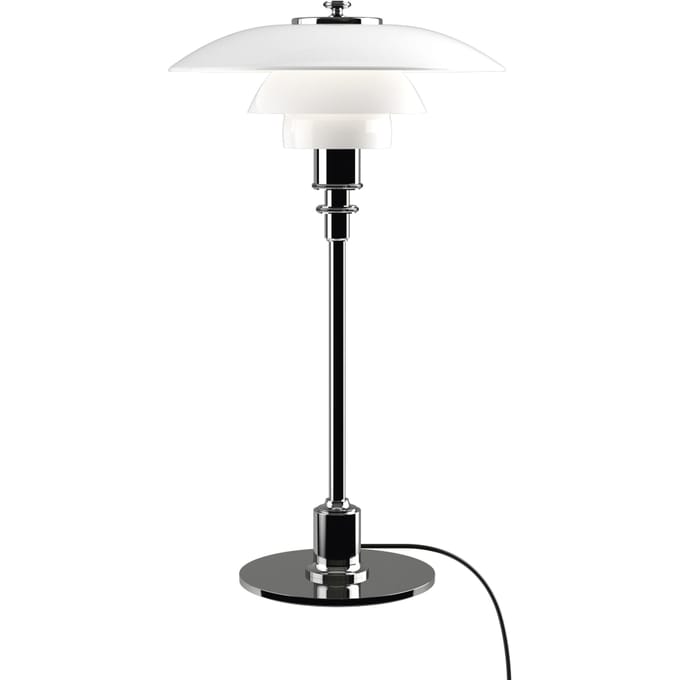 Louis Poulsen - PH 2/1 tafellamp - hoogglansverchroomd - wit
