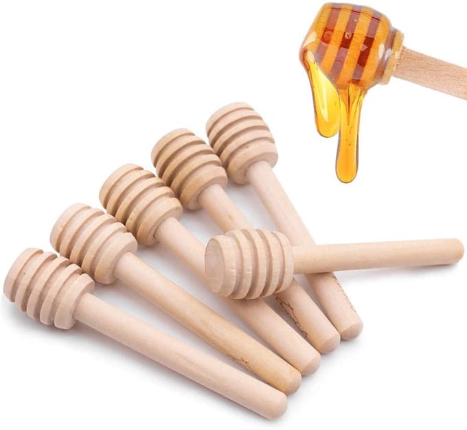 Dailygoods- Mini Sticks 50 Stuks - Houten Honinglepels - Draagbare