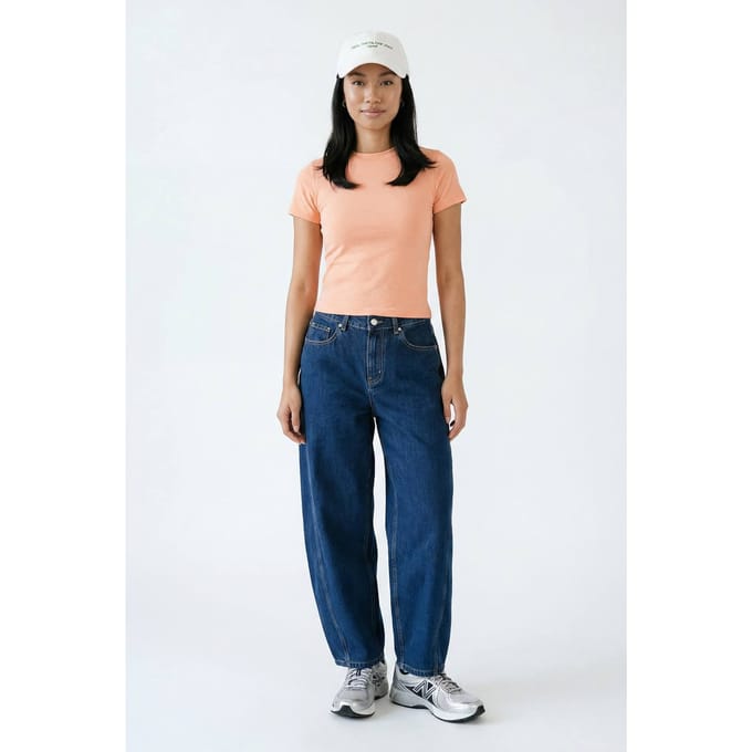 boohoo Dames Getailleerd Baby T-shirt | Perzik | Maat: 38