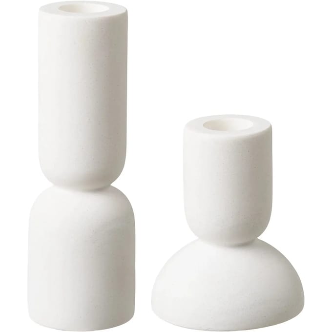 Åse kandelaar set van 2 wit.