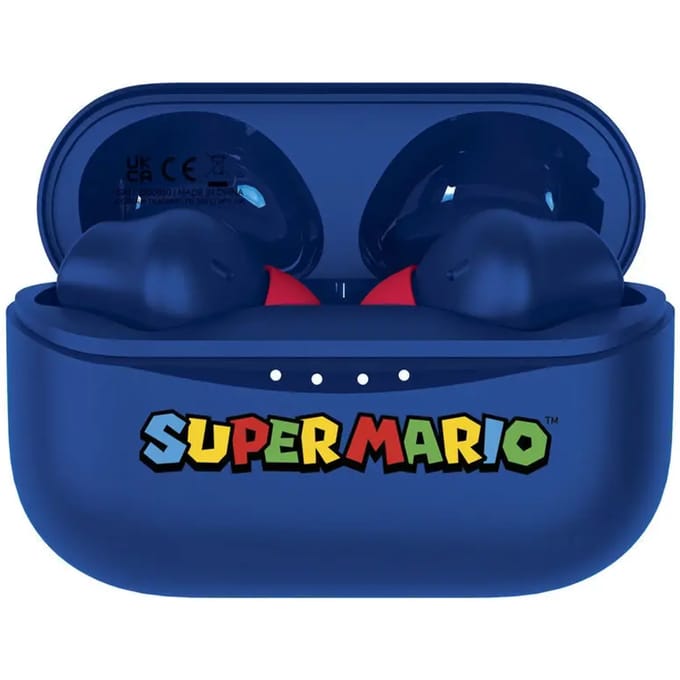 Super Mario - draadloze oordopjes - met oplaadcase - touch control - extra eartips - TWS earpods bluetooth
