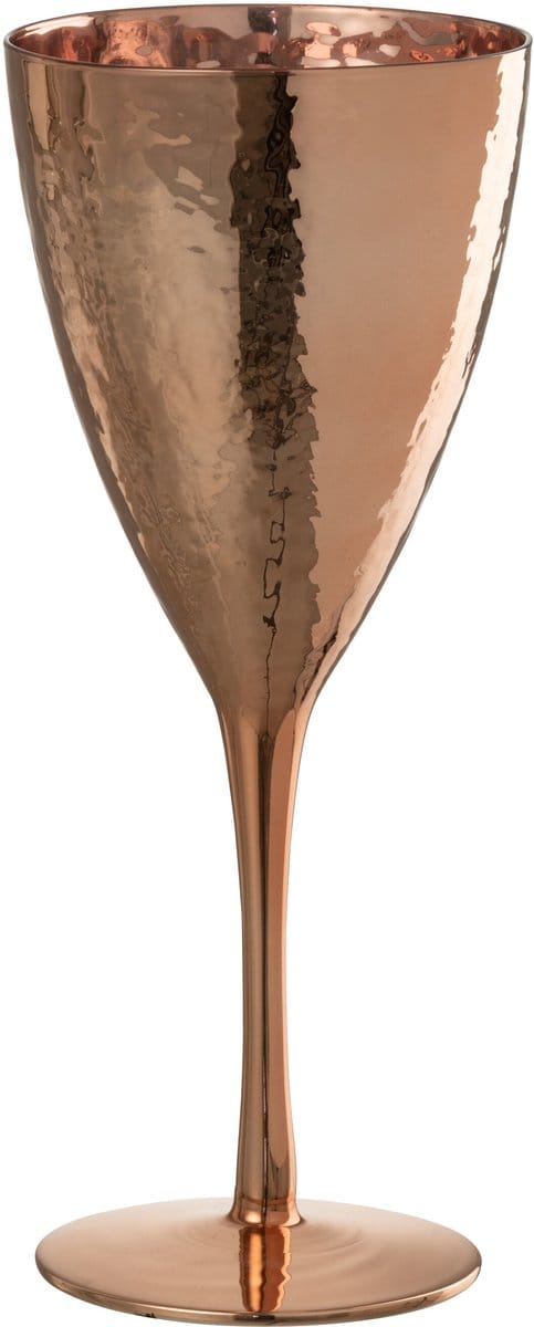 J-Line wijnglas Spiegel - glas - koper